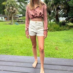 Princess Polly Rust Blouse